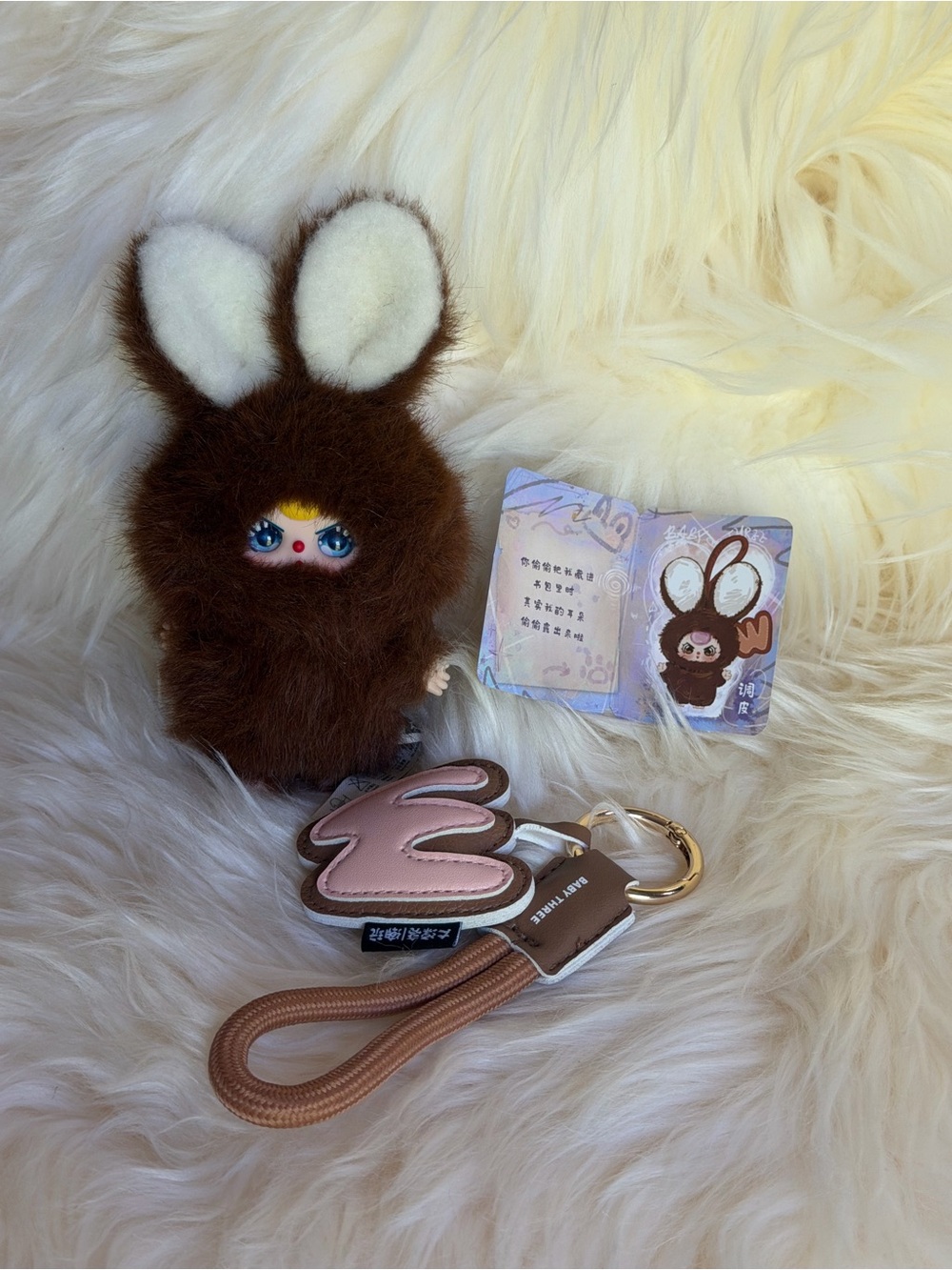 NIB Baby three super mini bunny letter W (special eyes)